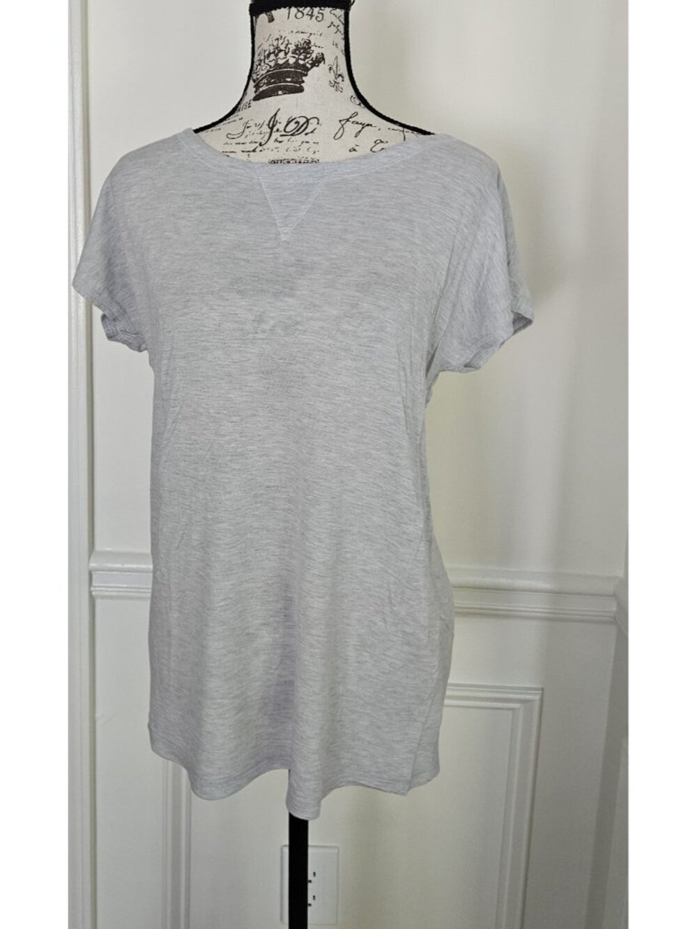 Lilly Pulitzer XS Jesse Boatneck Sweater Top Heather Gray